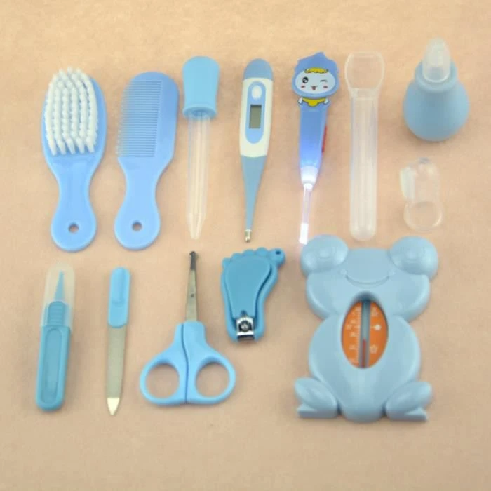 13PCS Trousse De Soin Et Santé Pour Bébé Essentiel De Toilette - Bleu 4 13PCS Trousse De Soin Et Santé Pour Bébé Essentiel De Toilette - Bleu – Image 2