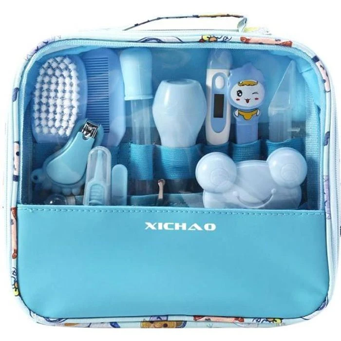 13PCS Trousse De Soin Et Santé Pour Bébé Essentiel De Toilette - Bleu 3 13PCS Trousse De Soin Et Santé Pour Bébé Essentiel De Toilette - Bleu