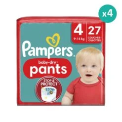 Pampers® 4x27 Couches-Culottes Baby Dry Taille 4, Pampers