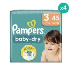 Pampers® 4x34 Couches Baby Dry Taille 3, Pampers