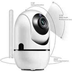 Babyphone Vidéo Wi-Fi Caméra Caméra Vidéo HD Avec Détecteur De Mouvement Automatique à Vision De Nuit Blanc
