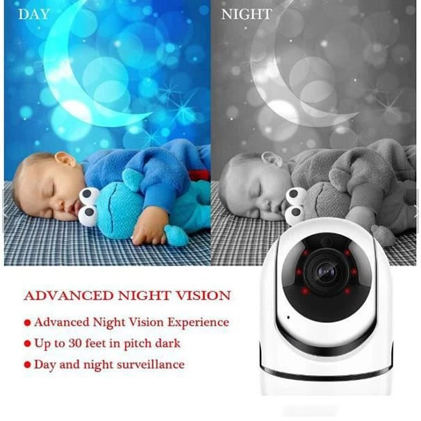 Babyphone Vidéo Wi-Fi Caméra Caméra Vidéo HD Avec Détecteur De Mouvement Automatique à Vision De Nuit Blanc RF:Z163 Baby Monitor Ca 6 Babyphone Vidéo Wi-Fi Caméra Caméra Vidéo HD Avec Détecteur De Mouvement Automatique à Vision De Nuit Blanc RF:Z163 Baby Monitor Ca – Image 4
