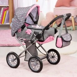 [ Idée Cadeau Jouet Fille 4 Ans ] Poussette 3 En 1 - Landeau Poupée Fille Avec Accessoires - Marque BAYER