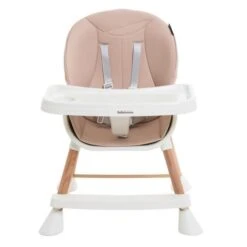 BEBELISSIMO - Chaise Haute Évolutive En Bois - 3 En 1 – 6 Mois Jusqu’à 5 Ans - Réhausseur- Rose -Magasin De Produits Pour Bébés bebelissimo chaise haute evolutive en bois 3 2464
