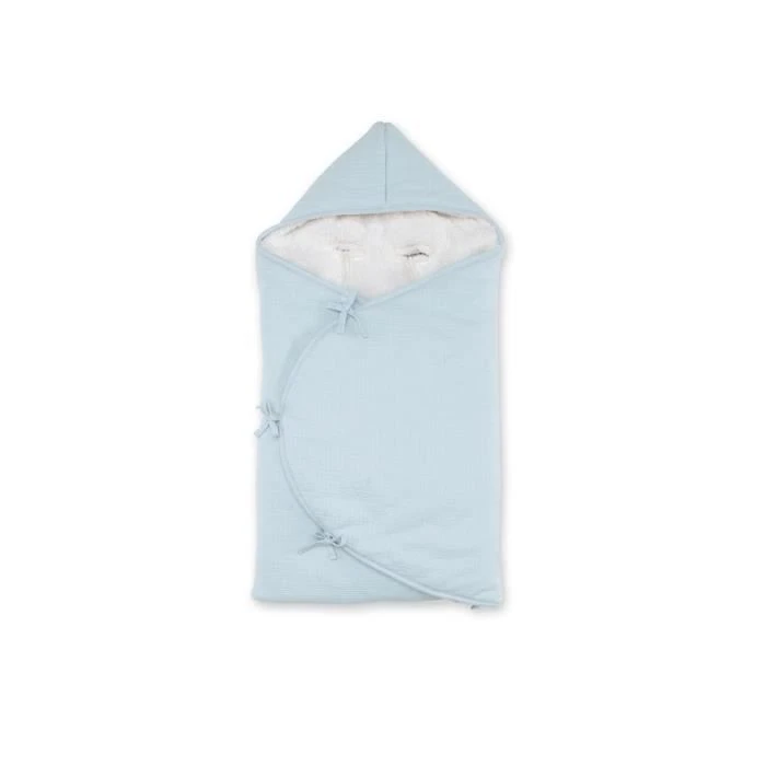 BEMINI - Nid D'ange Doublé Teddy - Bleu - 0/4 Mois 6 BEMINI - Nid D'ange Doublé Teddy - Bleu - 0/4 Mois – Image 4