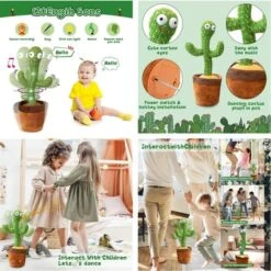 Cactus Qui Danse Et Répète Francais,Le Cactus Qui Parle Et Qui Danse,Talking Cactus Peluche Musical Bebe,Jouet Cactus Qui Repete -Magasin De Produits Pour Bébés cactus qui danse et repete francais le cactus qui f285