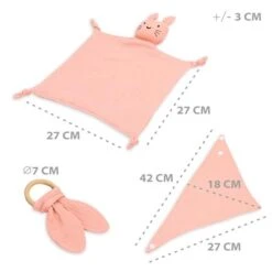 Cadeau Naissance - SET Cadeaux Bébé Doudou, Bavoir, Anneau De Dentition Cadeau Naissance Bébé Fille Et Garçon Rose 8 Cadeau Naissance - SET Cadeaux Bébé Doudou, Bavoir, Anneau De Dentition Cadeau Naissance Bébé Fille Et Garçon Rose -Magasin De Produits Pour Bébés cazeau naissance set cazeaux bebe doudou bavoir 8d0b