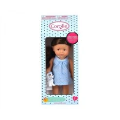 Coffret Mini Corolline Romy Et Son Chien Corolle - Bleu/marron - 20 Cm -Magasin De Produits Pour Bébés coffret mini corolline romy et son chien corolle c573