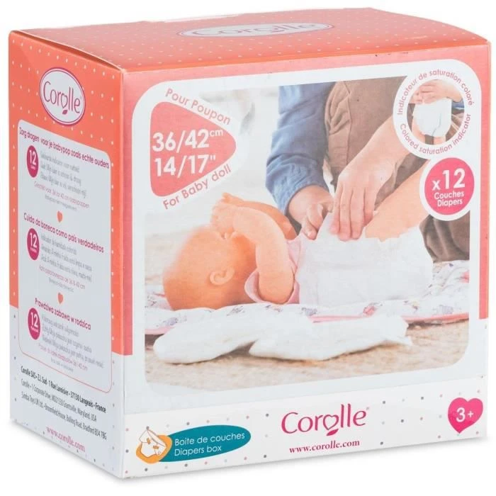 COROLLE - Mon Grand Poupon Corolle - Boîte De 12 Couches - Pour Poupon 36 Et 42 Cm - Dès 2 Ans 4 COROLLE - Mon Grand Poupon Corolle - Boîte De 12 Couches - Pour Poupon 36 Et 42 Cm - Dès 2 Ans – Image 2