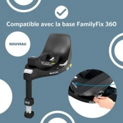 Cosi MAXI-COSI Pebble 360, I-Size, Rotatif, Groupe 0, De La Naissance à 15 Mois, Essential Green -Magasin De Produits Pour Bébés cosi maxi cosi pebble 360 i size rotatif groupe 70c3