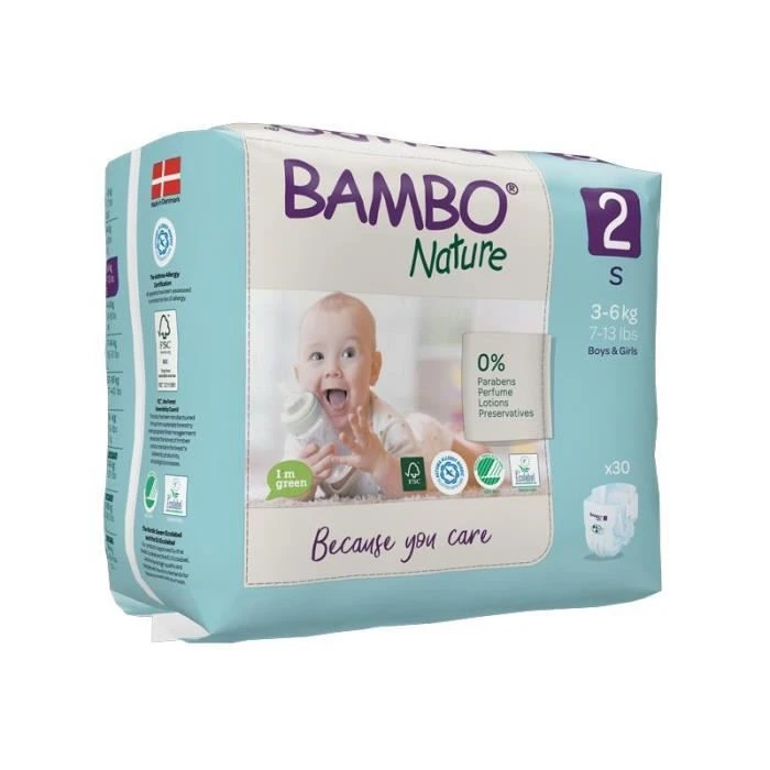 Couches Bambo Nature Mini T2 (3-6 Kg) - 6 Paquets De 30 4 Couches Bambo Nature Mini T2 (3-6 Kg) - 6 Paquets De 30 – Image 2