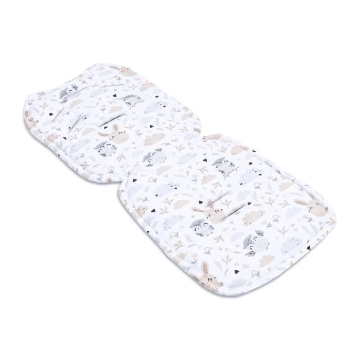 Coussin De Siège Coussin De Poussette 75 X 35 Cm - Enfant Ensemble Universel Respirant Avec Protection De Ceinture Velours Gris 4 Coussin De Siège Coussin De Poussette 75 X 35 Cm - Enfant Ensemble Universel Respirant Avec Protection De Ceinture Velours Gris – Image 2