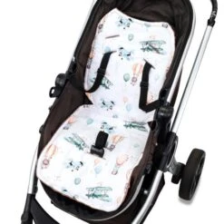 Coussin De Siège Coussin De Poussette 75 X 35 Cm - Coussin De Poussette Enfant Coussin De Siège Minky Ballons Marron