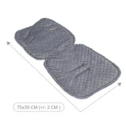 Coussin De Siège Coussin De Poussette 75 X 35 Cm - Reducteur Siege Auto De Poussette De Siège Minky Gris Foncé Etoiles -Magasin De Produits Pour Bébés coussin de siege coussin de poussette 75 x 35 cm c056