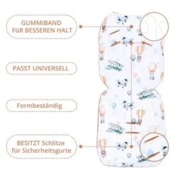 Coussin De Siège De Poussette 75 X 35 Cm - Coussin Pour Réducteur Siège Auto Pour De Enfant -Minky Ballons Citrouilles -Magasin De Produits Pour Bébés coussin de siege de poussette 75 x 35 cm coussin a67a