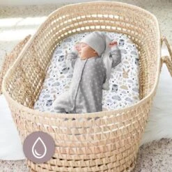 Drap Housse Landau Berceau Lit D'appoint Lot De 2 : 38 X 80 Cm - Drap Housse Landau Matelas Hiboux + Étoiles Grises Sur Blanc -Magasin De Produits Pour Bébés drap housse landau berceau lit d appoint lot de 2 7782