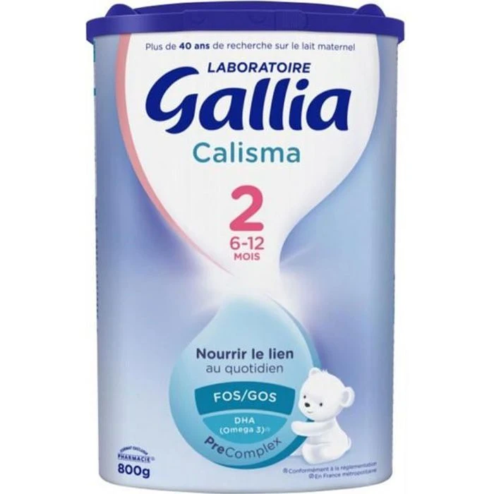 GALLIA CALISMA 2 LAIT EN POUDRE 6 A 12 MOIS 800G 3 GALLIA CALISMA 2 LAIT EN POUDRE 6 A 12 MOIS 800G