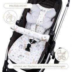 Housse De Siège Insert Landau - Housse De Poussette Enfant Ensemble Avec Protection De Ceinture 75 X 35 Cm Dinosaure -Magasin De Produits Pour Bébés housse de siege insert landau housse de poussett 54bf