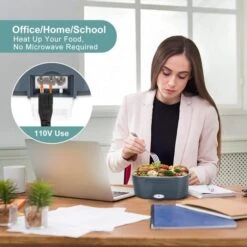 LUNCH BOX,Bleu Royal-LES USA--Boîte À Lunch Électrique 2 En 1, 1,5 L, Chauffage Des Aliments, Portable, Avec Récipient En Acier Inox -Magasin De Produits Pour Bébés lunch box bleu royal les usa boite a lunch electr a28e