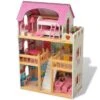 VIDAXL Maison De Poupées à Trois étages Bois 60 X 30 X 90 Cm Multicolore -Magasin De Produits Pour Bébés maison de poupees a trois etages bois 60 x 30 x 90 21c9