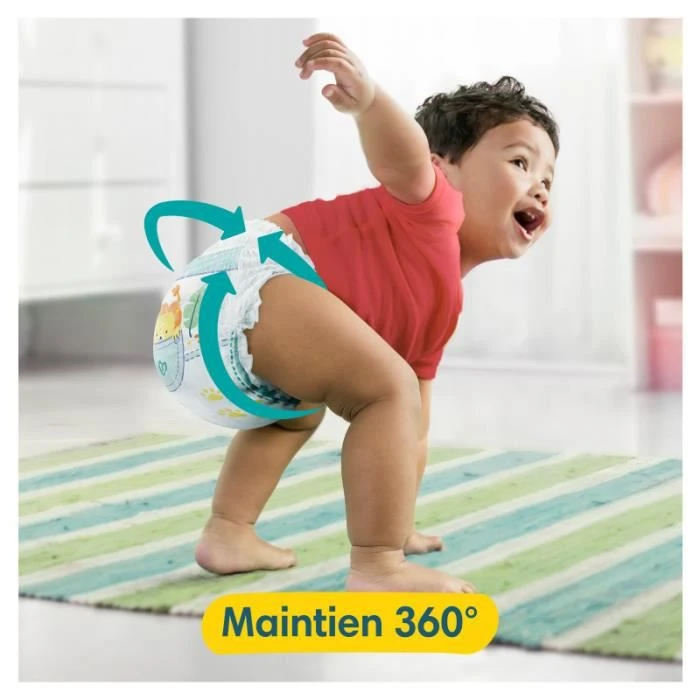 Pampers® Pampers Couches-Culottes Baby-Dry Taille 4, 180 Couches, 9kg - 15kg Pack 1 Mois 5 Pampers® Pampers Couches-Culottes Baby-Dry Taille 4, 180 Couches, 9kg - 15kg Pack 1 Mois – Image 3
