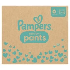Pampers® Pampers Couches-Culottes Baby-Dry Taille 6, 138 Couches, 14kg - 19kg Pack 1 Mois