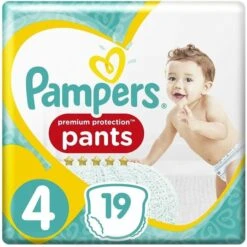 Pampers® PAMPERS Premium Active Fit Pants Taille 4 8-14 Kg - 19 Couches-Culottes