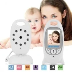 PIMPIMSKY Babyphone Baby Monitor + Surveillance De La Température + Vision Nocturne + Écran LCD Couleur 2 Pouces # A6