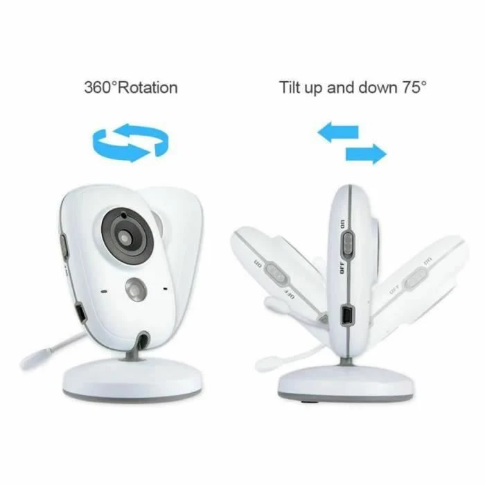 PIMPIMSKY Bébé Moniteur 3.2" LCD Couleur Babyphone Caméra Vidéo Bébé Surveillance 2.4 GHz Bidirectionnelle Vision #1 5 PIMPIMSKY Bébé Moniteur 3.2" LCD Couleur Babyphone Caméra Vidéo Bébé Surveillance 2.4 GHz Bidirectionnelle Vision #1 – Image 3