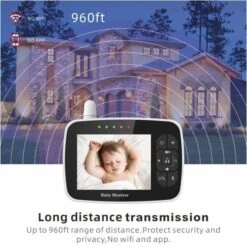 PIMPIMSKY Bébé Moniteur 3.5" LCD Couleur 2.4 GHz Babyphone Vidéo Rotation 360° Vision Nocturne Caméra Bébé Surveillance Sans Fil -Magasin De Produits Pour Bébés pimpimsky bebe moniteur 3 5 lcd couleur 2 4 ghz b 0b58