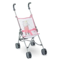 Poussette Canne COROLLE - Rose - Pour Poupon 36 Et 42cm - Dès 3 Ans
