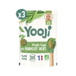 Yooji - Purée Lisse Haricot Vert Bio – 12 Repas Bébé Dès 4 Mois