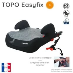 Siège Auto Rehausseur Bas TOPO EASYFIX Groupe 3 (22-36kg) Avec Porte Gobelet - Fabriqué En France - Nania London -Magasin De Produits Pour Bébés rehausseur easyfix topo groupe 3 pour les enfants 0e74