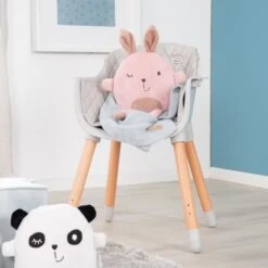 ROBA Chaise Haute Évolutive 2 En 1 Style Up Wood - Réglable - Siège Rembourré - Pieds En Bois Massif + Plateau Repas - Gris -Magasin De Produits Pour Bébés roba chaise haute evolutive 2 en 1 style up wood 07b9