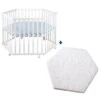 ROBA Parc Bébé Hexagonal "roba Style" Laqué Blanc + Tapis De Parc Bleu Clair + Matelas Blanc -Magasin De Produits Pour Bébés roba parc bebe hexagonal roba style laque blanc c332