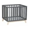 Schardt - Parc Bébé Réglable Hêtre Massif Laqué Gris Et Clair Holly L 97 X H 75 X P 79 Cm
