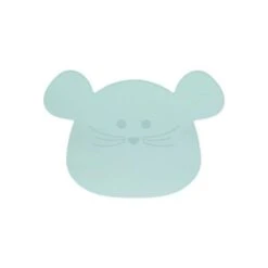 Lassig Set De Table En Silicone Little Chums Souris Bleu