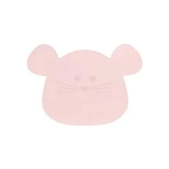 Lassig Set De Table En Silicone Little Chums Souris Rose