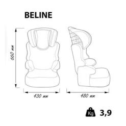Siège Auto BELINE Groupe 1-2-3 (9-36kg) Avec Protection Latérale - Nania Luxe Gris -Magasin De Produits Pour Bébés siege auto beline groupe 1 2 3 9 36kg avec prote fab9