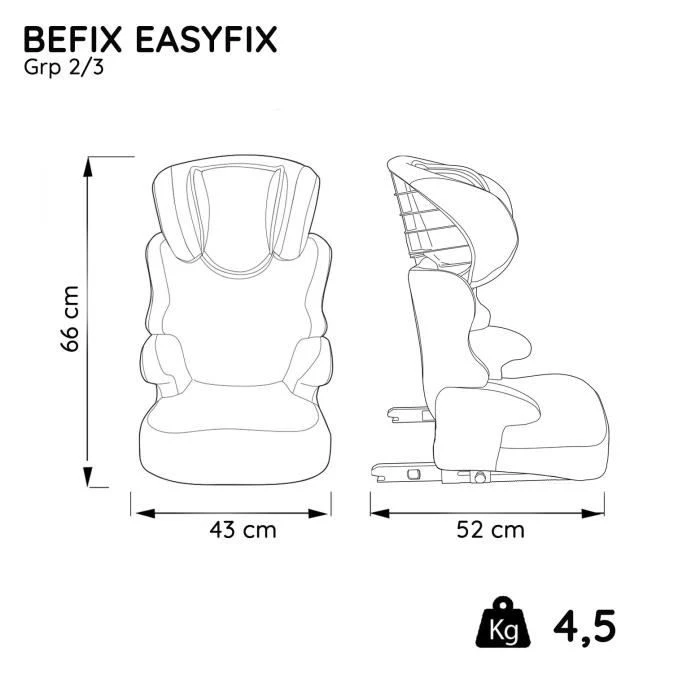 Siège Auto Rehausseur Easyfix BEFIX – Groupe 2/3 (15-36kg) – Frozen 6 Siège Auto Rehausseur Easyfix BEFIX – Groupe 2/3 (15-36kg) – Frozen – Image 4