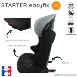 Siège Auto Rehausseur Enfant STARTER EASYFIX Groupe 2/3 (15-36kg) Avec Protection Latérale - Têtière Réglable - Nania London -Magasin De Produits Pour Bébés siege auto rehausseur enfant starter easyfix group 0cc7