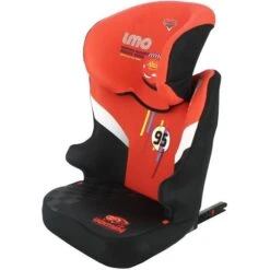 Siège Auto Rehausseur Enfant STARTER EASYFIX Groupe 2/3 (15-36kg) Avec Protection Latérale - Têtière Réglable - Disney Cars