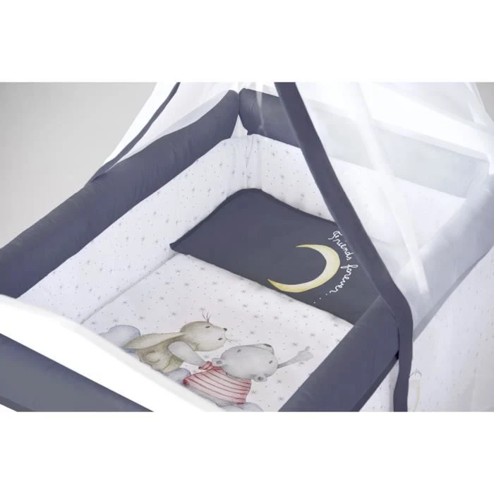 TANUKI - Berceau Bébé En Bois "RABBIT & MOON" De 0 à 12 Mois Jusqu'a 9 Kg 4 TANUKI - Berceau Bébé En Bois "RABBIT & MOON" De 0 à 12 Mois Jusqu'a 9 Kg – Image 2