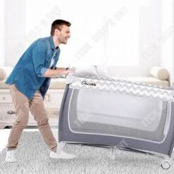 TD® Berceau Pliable Tissu Oxford Avec Moustiquaire Avec Rouleaux Table à Langer Portable Multifonctionnelle Amovible Lit Bébé -Magasin De Produits Pour Bébés td r berceau pliable tissu oxford avec moustiquai 0195