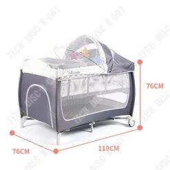 TD® Berceau Pliable Tissu Oxford Avec Moustiquaire Avec Rouleaux Table à Langer Portable Multifonctionnelle Amovible Lit Bébé -Magasin De Produits Pour Bébés td r berceau pliable tissu oxford avec moustiquai 07d3