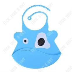 TD® Poche De Salive Imperméable Et Anti-sale Pour Nouveau-né Bébé Mange Bavoir Réglable En Silicone Pour Bébé Résistant à La Saleté