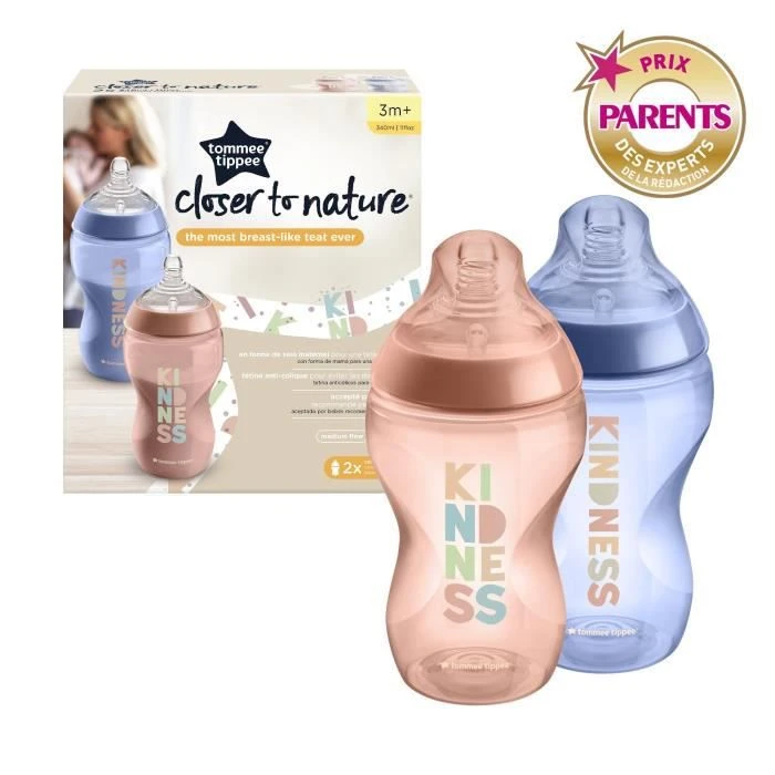 TOMMEE TIPPEE Biberons Closer To Nature, Tétine Imitant Le Sein Maternel, Décorés 340ml 4 TOMMEE TIPPEE Biberons Closer To Nature, Tétine Imitant Le Sein Maternel, Décorés 340ml – Image 2