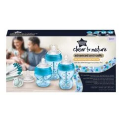 Tommee Tippee Kit Naissance Biberons Anti-Colique Avancé - Tétine Valve Anti-Colique Débit Lent - 150 Et 260 Ml - Bleu -Magasin De Produits Pour Bébés tommee tippee kit naissance biberons anti colique fcfd