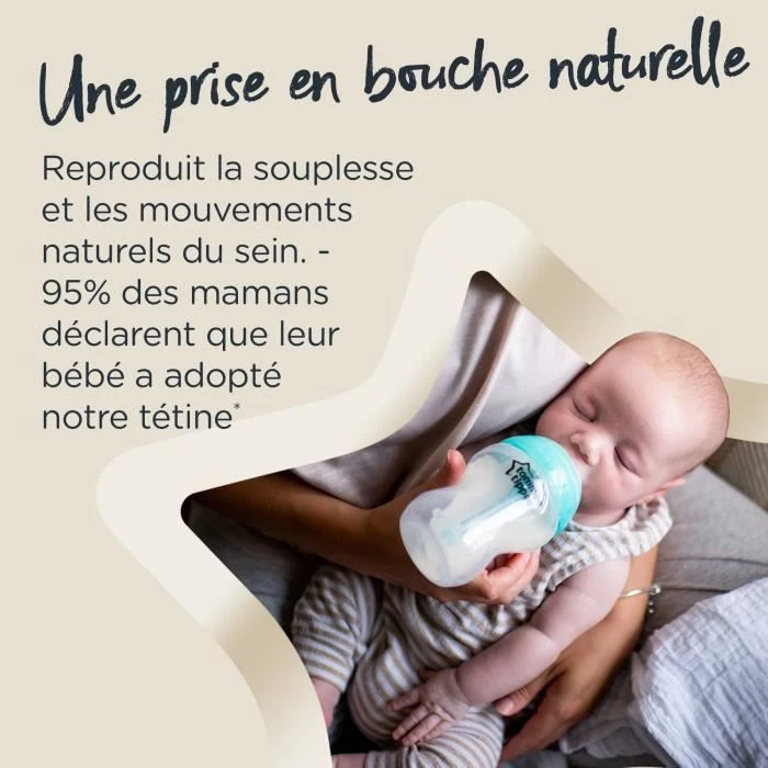 Tommee Tippee - Lot De 6 Tétines De Biberon Anti-Colique Avancé - Débit Moyen - 3 Mois+ 7 Tommee Tippee - Lot De 6 Tétines De Biberon Anti-Colique Avancé - Débit Moyen - 3 Mois+ – Image 5