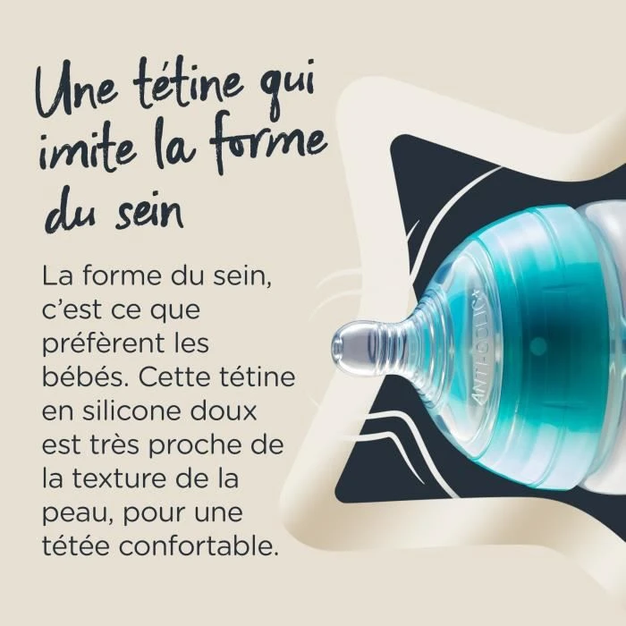 Tommee Tippee - Lot De 6 Tétines De Biberon Anti-Colique Avancé - Débit Moyen - 3 Mois+ 6 Tommee Tippee - Lot De 6 Tétines De Biberon Anti-Colique Avancé - Débit Moyen - 3 Mois+ – Image 4